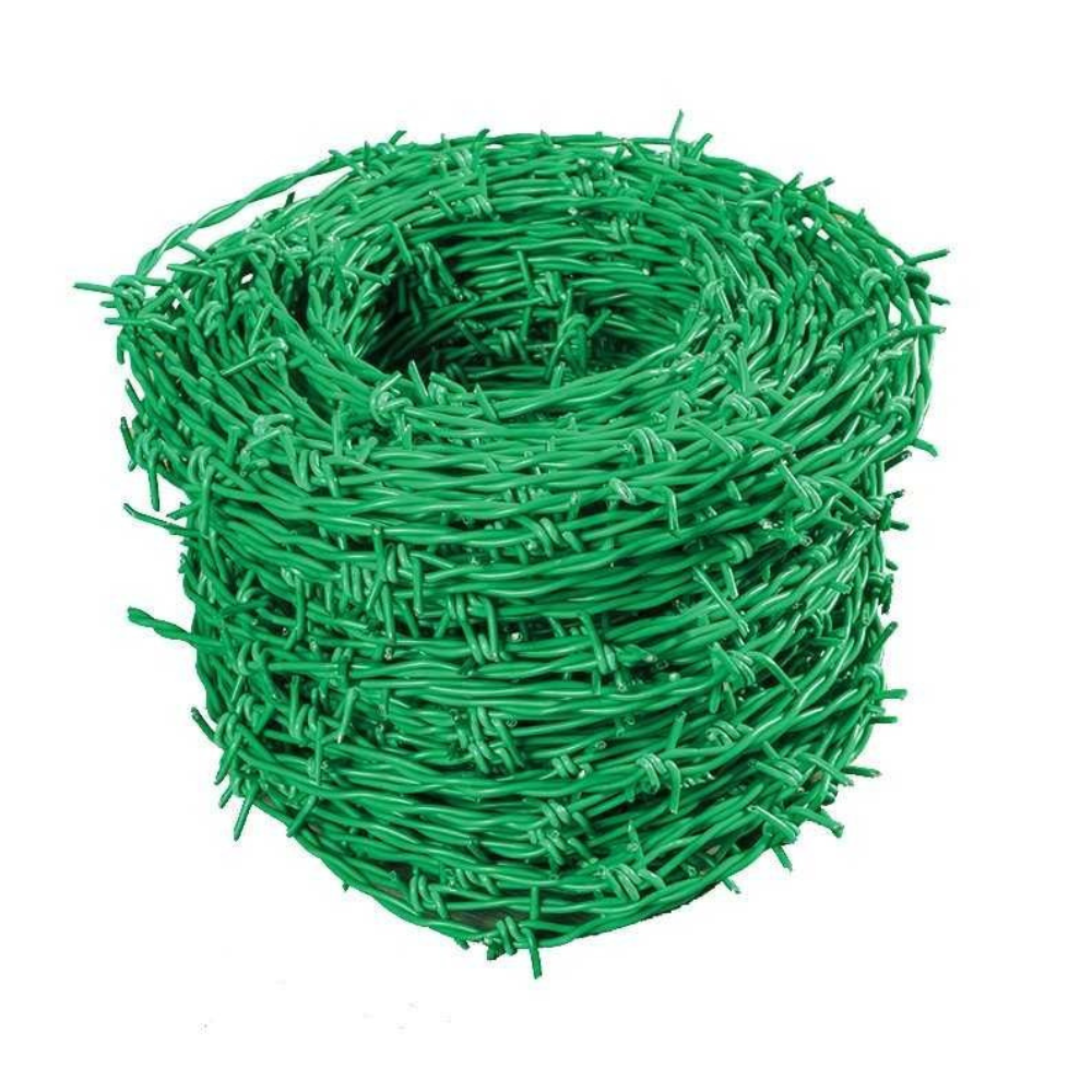 Pvc coated barbed wire fencing